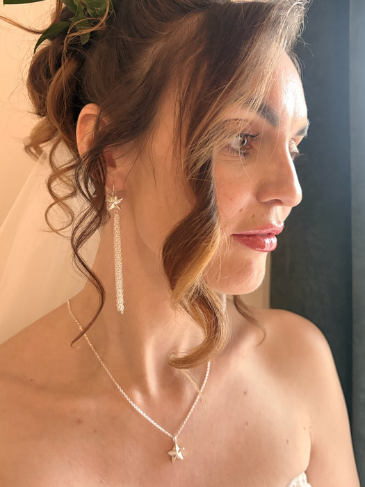 Silver Shooting Star Earrings