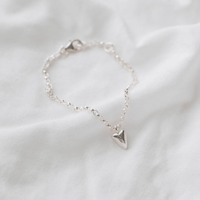 Heart Charm Chain Bracelet