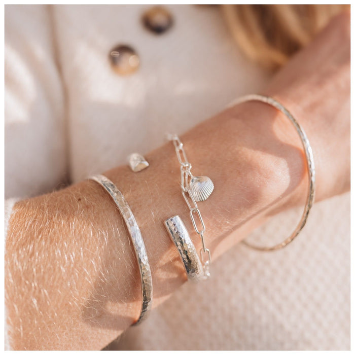 Bangle - Hammered (Oval Profile)