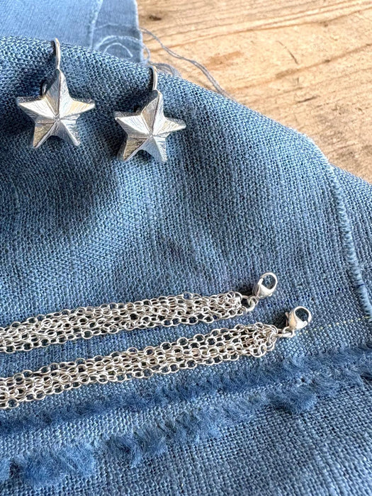 Silver Shooting Star Earrings