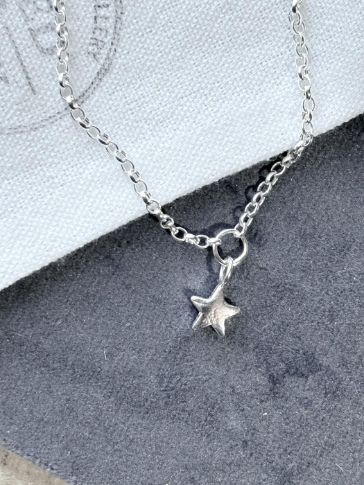 Silver Star Charm Chain Bracelet