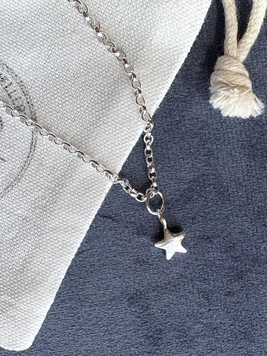 Silver Star Charm Chain Bracelet