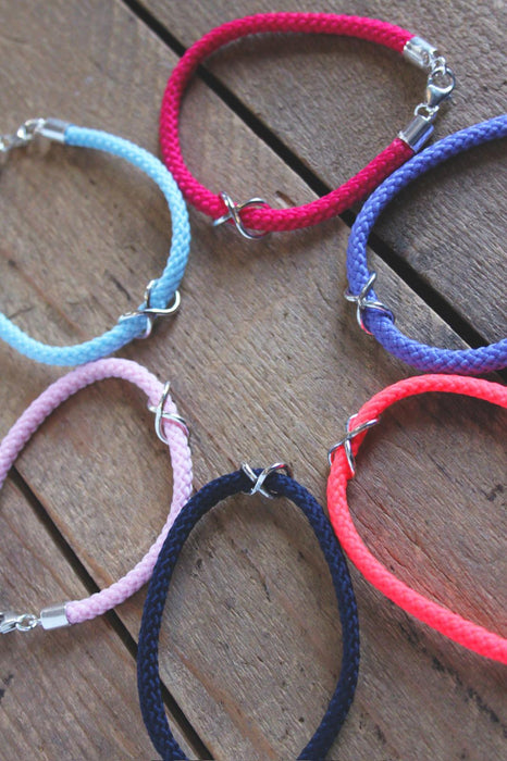 Silver Eternity Rope Bracelet