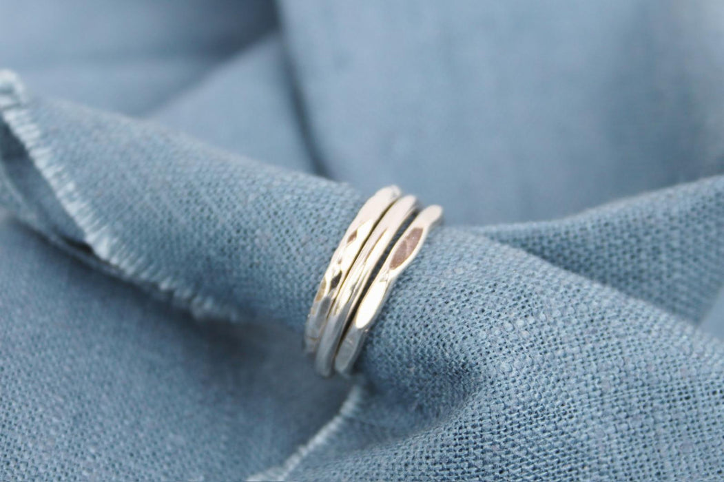 Silver Wolds Furrow Stacker Ring