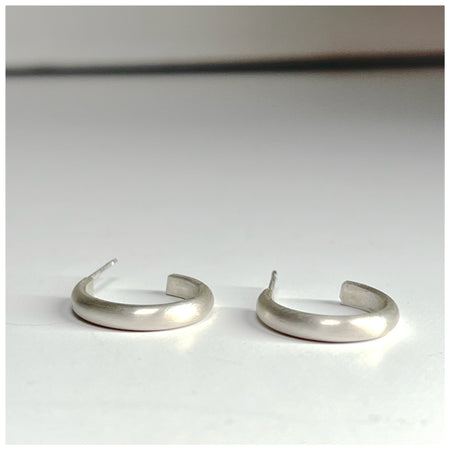sterling silver hooped earrings handmade